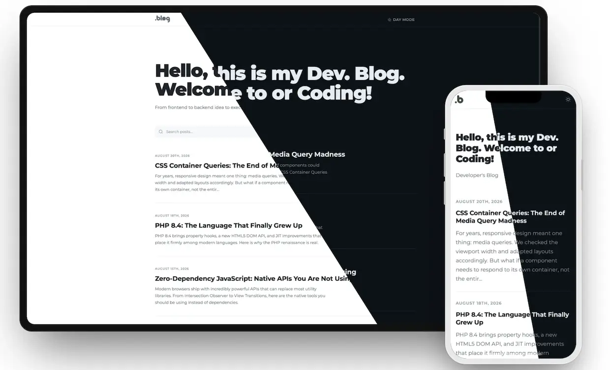 Blog template for developers